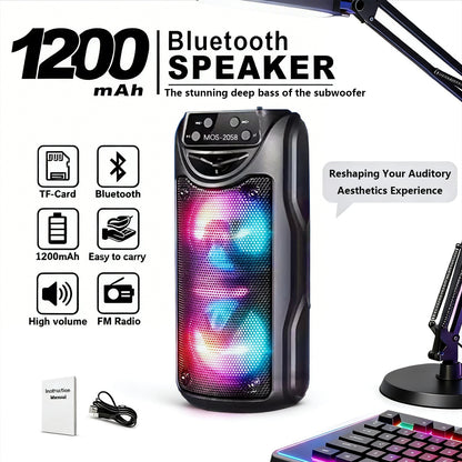 Wireless Speaker, Bluetooth, Dual Pairing, 2400mAh Battery, Subwoofer and Stereo, USB-C Charging, Suitable for Smartphones/tablets, Home/office/party Use, Wireless Ribbon Speaker, Home Audio, Stylish Audio, Premium Finish, Id
