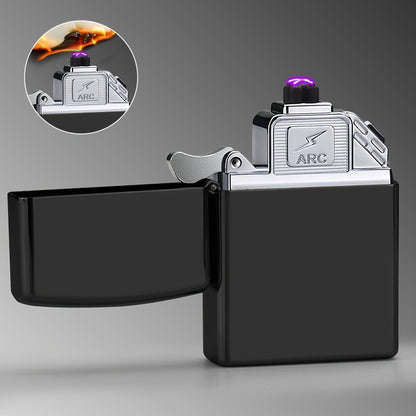 Silent USB Rechargeable Lighter - Portable Flame Blower, Suitable for Outdoor Barbecues, Camping, Home Use - Metal and Plastic, Compatible with Electric, Gas, Induction Stoves, Ideal Christmas and Halloween Gift