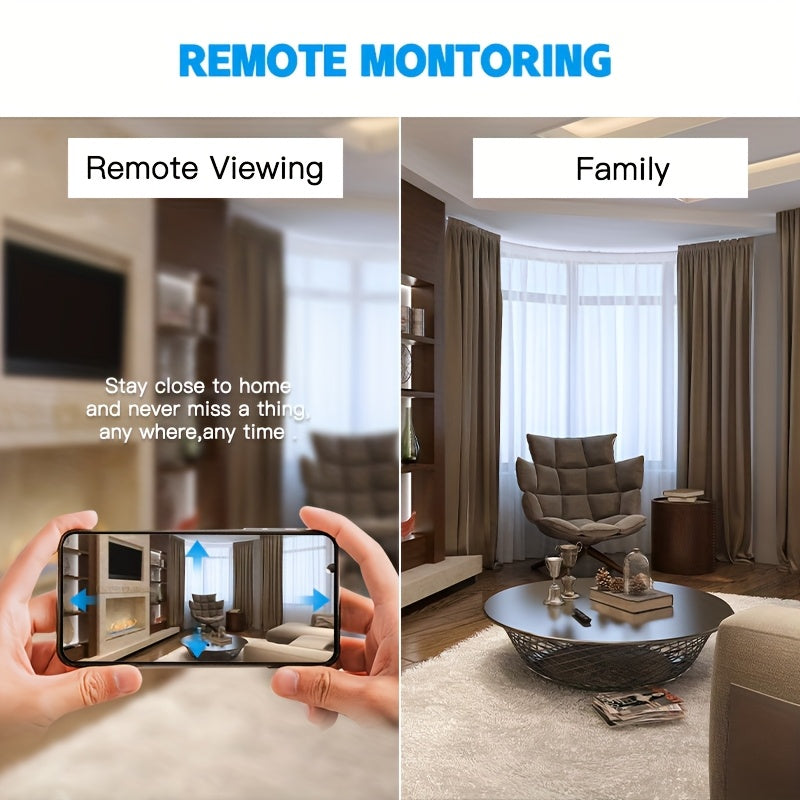 2.4G&5GHz WiFi 2K Dual Lens Wireless Monitoring Camera, Dual Lens Dual Screen, AI Motion Detection, Two-way Voice, 3 Night Vision Modes Suitable For Home Security Cameras, Christmas And Halloween Decorations, Thanksgiving Gif