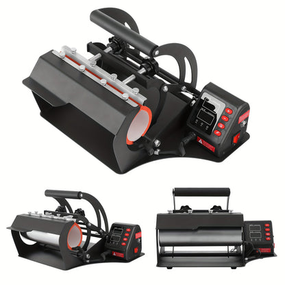 Roller Hot Press, 30oz 20oz 16oz Sublimation Ultra-thin Roller Cup Hot Press, DIY Heat Transfer Vinyl, with LCD Screen Display And Temperature Time Control, Can Be DIY Gifts