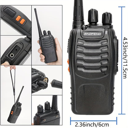 6pcs Walkie Talkie, Professional Two-Way Radios, Long Range UHF Communicator for Adults, Rechargeable Battery, Handheld 6pcs Walkie Talkie Set with Earpiece, Family Restaurant