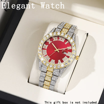 6pcs/ set Men Watch, Luxury Men Watches, Alloy Watch Strap Watch for Men, Quartz Watch, Calendar Adjustable, Work and Daily Decorationfor Casual Attire, Hristmas Present Halloween GiftIdeal Choice for Gifts Wrist Watch, Reloj