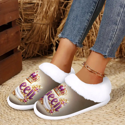 [Non-Slip Slippers] Women'S Slip-On House Shoes - Non-Slip Rubber Sole, Soft Fuzzy Interior Lining, Machine Washable Indoor/Outdoor Slippers - All-Season Cozy Footwear for Home, Office, Spa - Easy Slip-On Design with Non-Slip