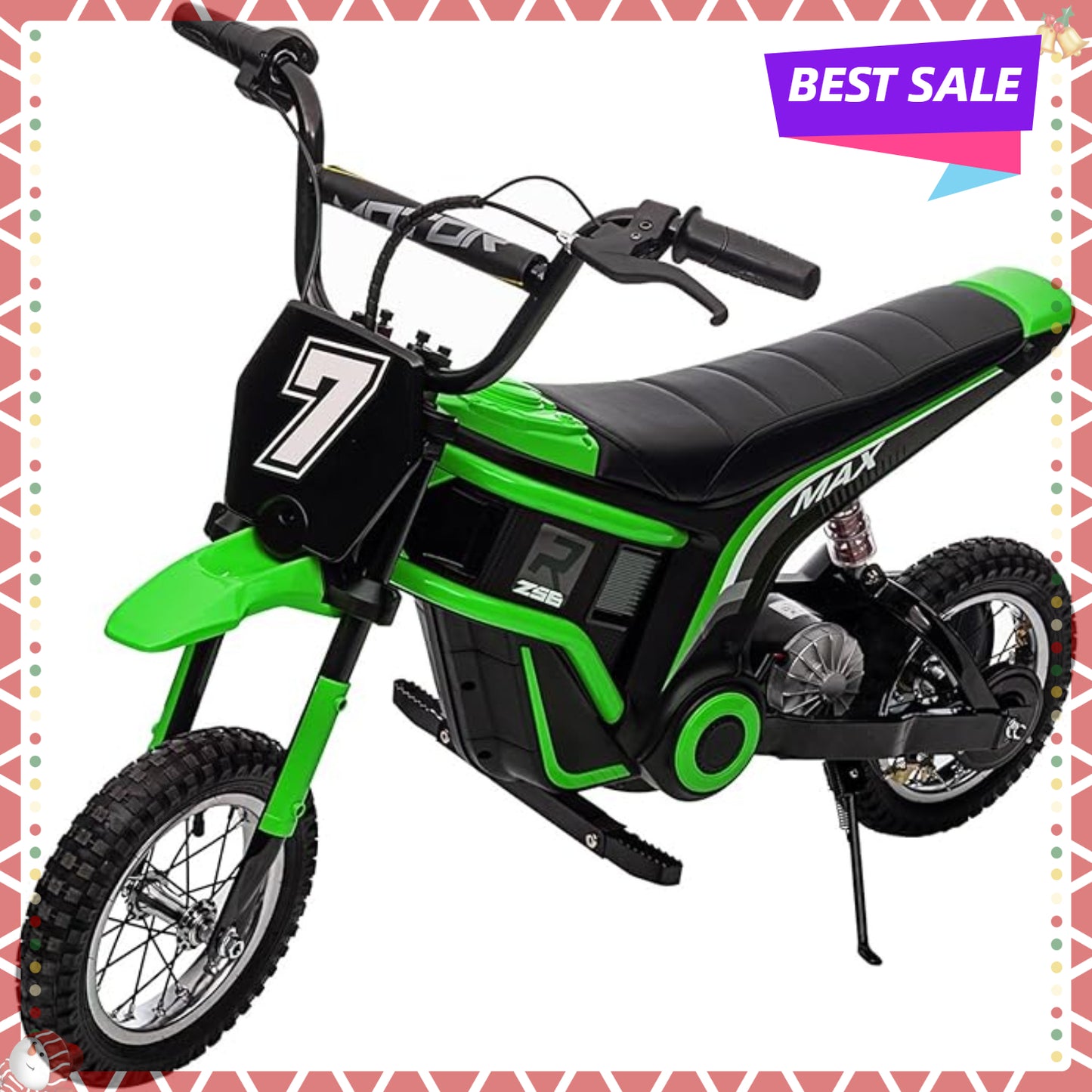 24V Electric Dirt Bike for Kids - 350w Powerful Motorcycle for Boys & Girls' Christmas Gifts, 3 Speed Modes Up to 14.29MPH, Off-Road Motocross Bike Gift for Ages 8-12, No.7