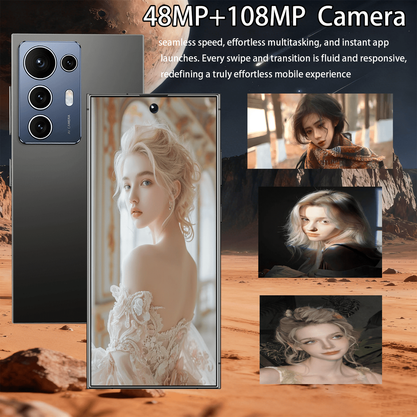 S25 Ultra Unlocked Smartphone | Front and Rear HD Cameras, Built-in Stylus, Facial Recognition, Available in 6.8-inch 8GB+256GB HD Large Phone and 3.5-inch 3GB+64GB Portable Mini Phone, Perfect for Holiday Gifts