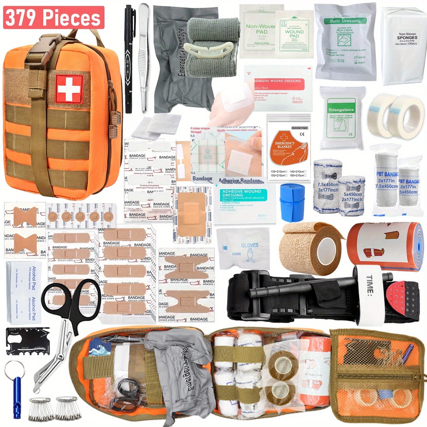 Versatile Portable Emergency Kits: All-in-One Survival, First Aid & Medical Packs Must-Have for Camping, Hiking & Travel, Travel Medical Kit, Camping First Aid, First Aid Pack, Medical Emergency Kit, Compact Design, Portable
