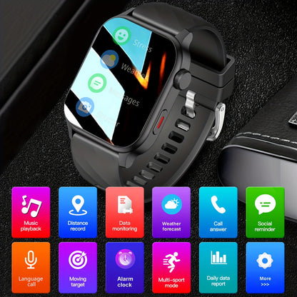 New Stylish Smartwatch, GPS Watch, 2.01-inch Large Screen, Battery, High Quality, Multiple Dials, Wireless Calling and Text Reminders, 100+ Sports Modes, Suitable for Men's and Women's Fitness Tracking Watch | Modern Smartwat