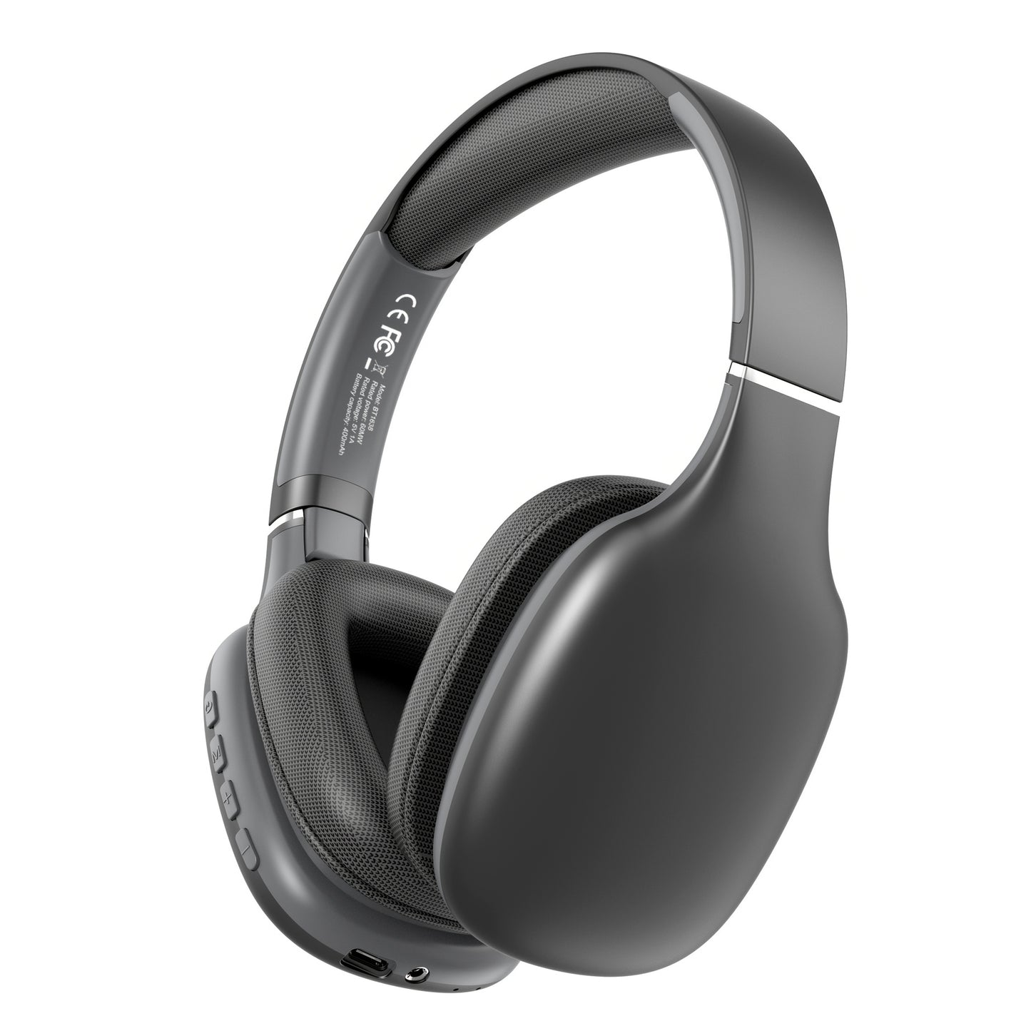 [Wireless Headset] HIRRES BT1638-5.4 Wireless Over-Ear Headset | Ultra-High Sound Quality, Comfortable Padded Design, Foldable, Built-in Mic for Gaming, Travel, Home Office, Gym - Ideal Holiday Gift