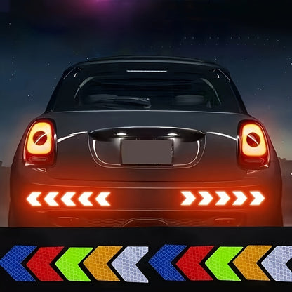 48pcs Set of Waterproof Reflective Arrow Stickers for Cars, RVs, Motorcycles, and Bicycles - Universal Nighttime Warning Decals, Car Decals, Christmas Gift, Car Decal Red Green, Car Accessorie, Reflective Sticker, Car Sticker