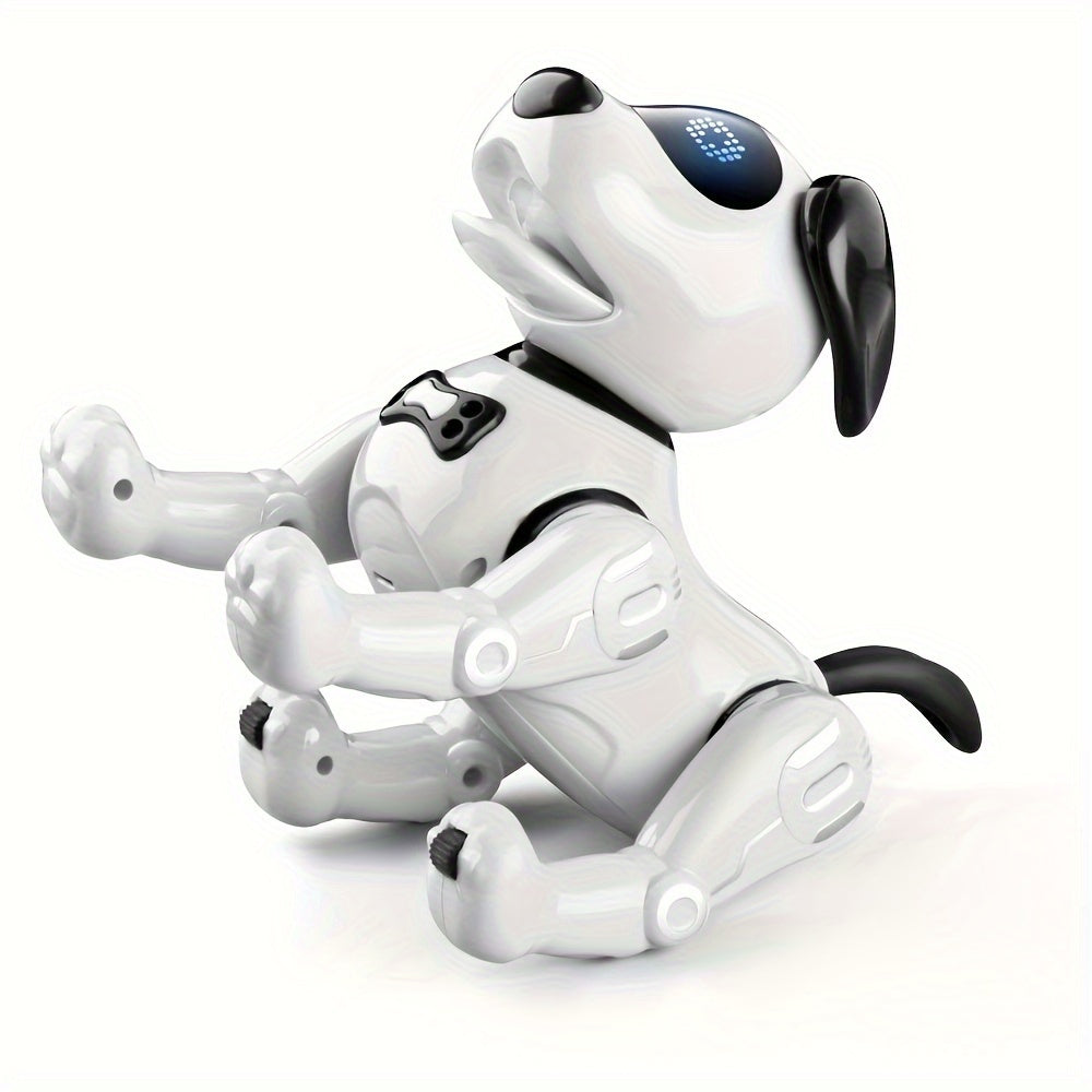 1pc Interactive RC Robot Dog Toy with Remote Control, Programmable Stunt Robot Dog, Infrared Sensor, USB-Rechargeable, LED Eyes & Sound, for Indoor/Outdoor Play, Birthday Party, Home Decoration - Ideal Gift for Adults & Famil