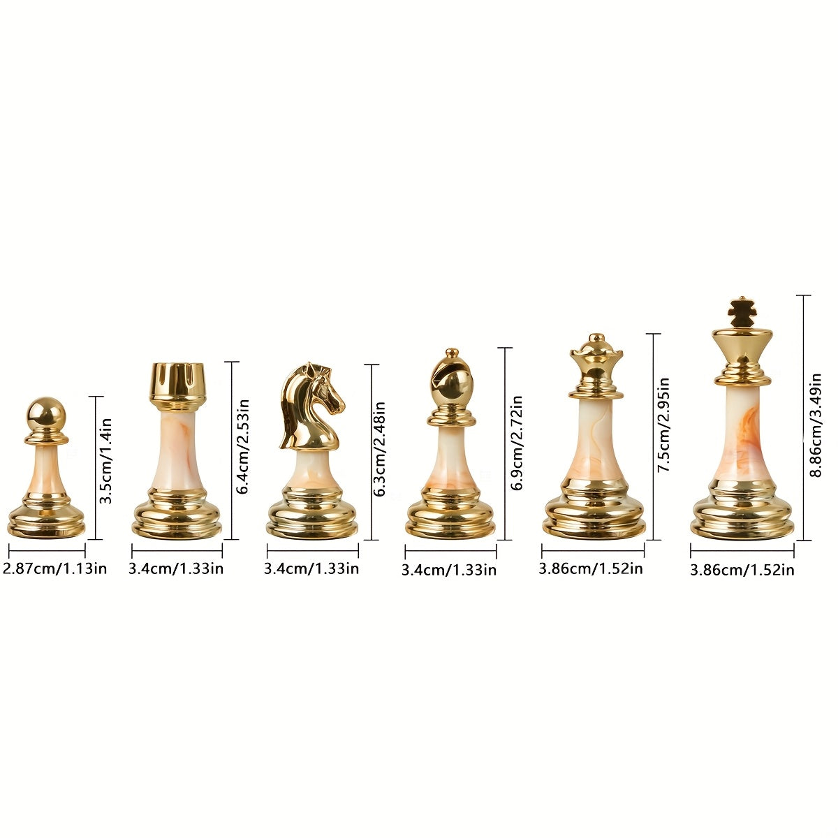 16.5-inch Chess Set, Featuring A Foldable Wooden Board with Storage Slots, Weighted Acrylic Chess Pieces, Including 2 Extra Queens And A 3.5-inch King Piece, Perfect for Halloween And Christmas Gifts., Large Chess Board, Ches