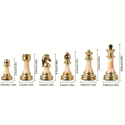 16.5-inch Chess Set, Featuring A Foldable Wooden Board with Storage Slots, Weighted Acrylic Chess Pieces, Including 2 Extra Queens And A 3.5-inch King Piece, Perfect for Halloween And Christmas Gifts., Large Chess Board, Ches