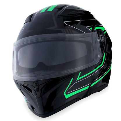 MOTORCYCLE MODULAR FULL FACE HELMET FLIP UP DUAL VISOR HELMET