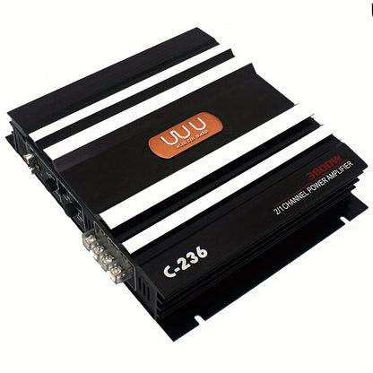 High Power Car Stereo Amplifiers - 3800W - Class AB Digital - 2 Channel - Aluminum Alloy - Black Audio Power Amplifier