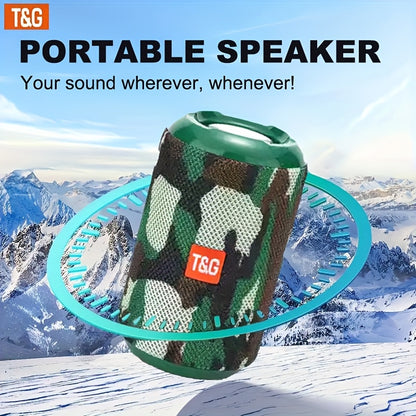Portable Wireless Speaker for Outdoor Use, Featuring High-Quality Sound, TWS Stereo for Hands-Free Calls, And Compatibility with TF Cards And USB Drives. It Can Connect to Mobile Phones, Tablets, And Tvs with a Range of Up to