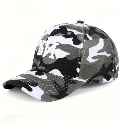 Unisex Camouflage Baseball Cap with NY Letter Embroidery - Adjustable Snap Closure, Lightweight 100% Acrylic Suitable for Outdoor, Casual, And Party Wear, Printed Baseball Cap, Black Baseball Cap, Mesh Baseball Cap, Casual We