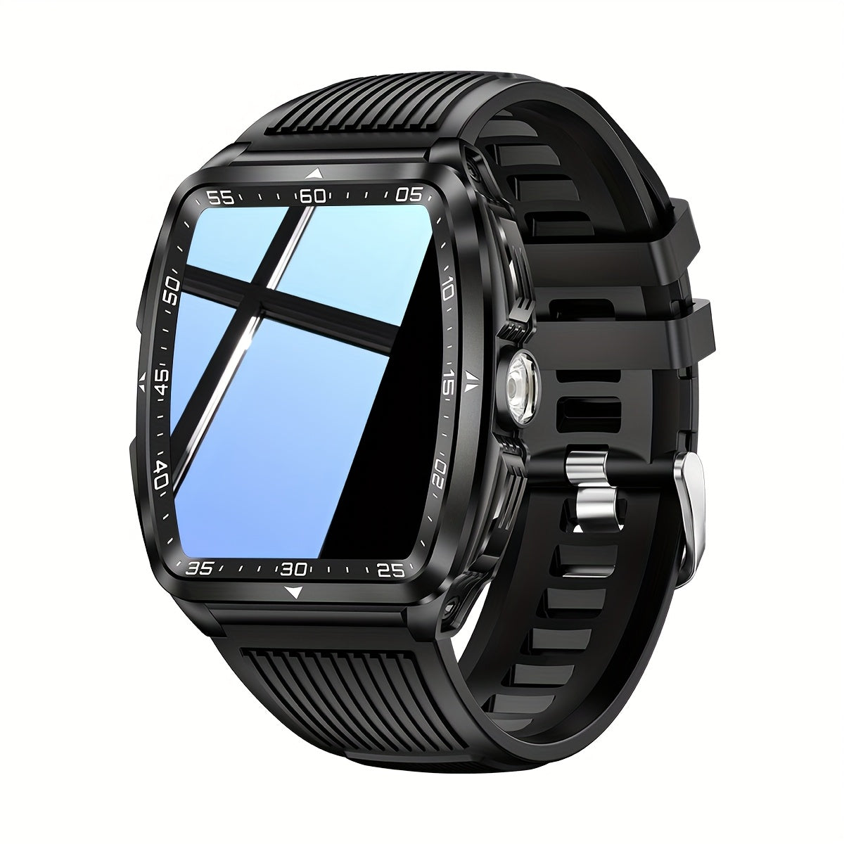 QTLJJBY Outdoor Sports Smart Watch, 1.8 Inch Ultra-Full Touch Display, Wireless Calling, 5ATM High Quality, 400mAh Battery, Push Notification, 100+ Sports Modes (Pedometer, Calories), Weather Forecast, Camera Control, Music M