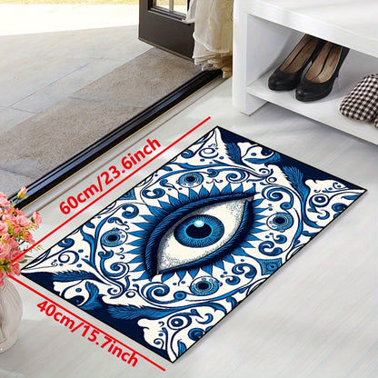 1pc Eye Socket Pattern Doormat, Non-Slip Polyester 100% Indoor/Outdoor Rug, Machine Washable, Decorative Entryway Mat, Home Decor, Bedroom Accessory, Unique Photo Prop, Rectangle Throw Rug, Ideal Gift