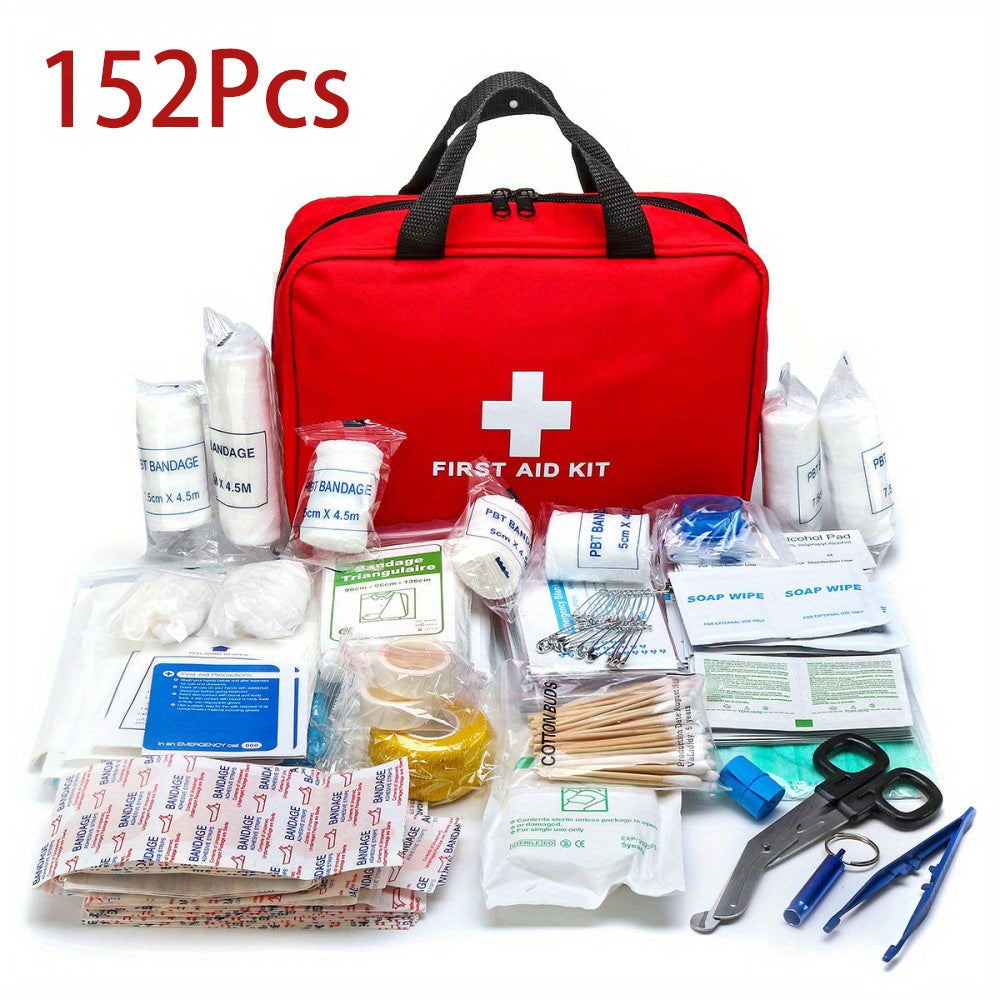 ROORUNS 152/ 338pcs Adventure Essentials Kit - Emergency Preparedness Set for Hiking, Car Travel & Family Safety, Survival Tools with Compact Medical Suitable for Camping and Adventure - The Perfect Gift for Both Men and Wome