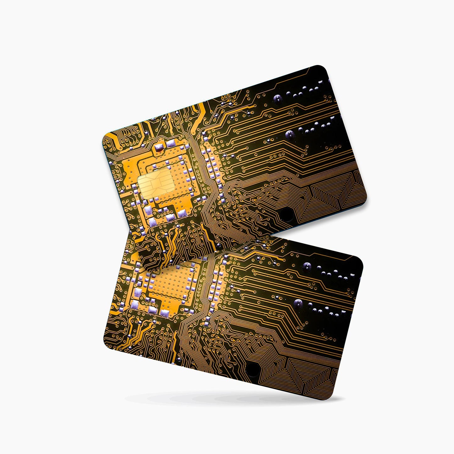Two Shiny Ultra-Thin Vinyl Credit Card Skins - Glossy Finish, Scratch & Impact Resistant, Precise Fit for Credit/Debit Cards, Transit Passes & Key Cards - One-Time Use Protective Cover with Easy Application (No Residue) - Com