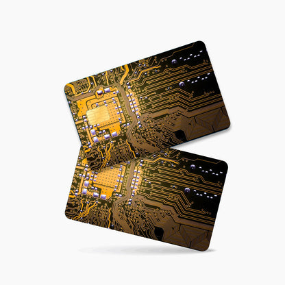 Two Shiny Ultra-Thin Vinyl Credit Card Skins - Glossy Finish, Scratch & Impact Resistant, Precise Fit for Credit/Debit Cards, Transit Passes & Key Cards - One-Time Use Protective Cover with Easy Application (No Residue) - Com