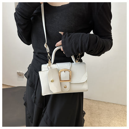 [Square Crossbody Bag] Women'S Small Square Crossbody Bag - Lightweight Synthetic Purse with Snap Closure, Compact Everyday & Formal Bag in Orange, Pink, Blue, Yellow, White, Black - Minimalist Chic Handbag for Women, Crossbo