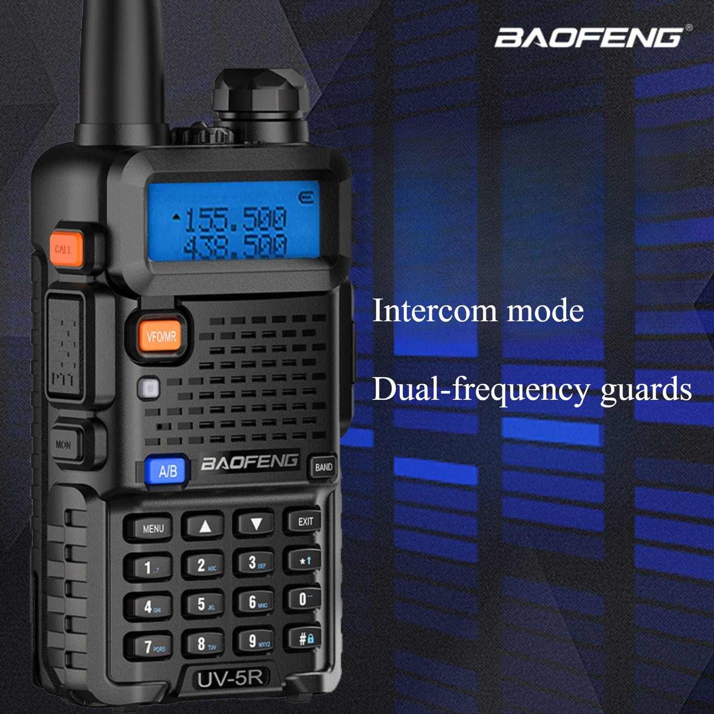 Set of 8 Baofeng UV-5R 5W Radios, Long-Distance Walkie-Talkies Equipped with a Flashlight, Featuring a Two-Way Handheld Design with an Ultra-Long Standby Time of 48-72 Hours, Ideal for Survival Gear During Hunting And Camping