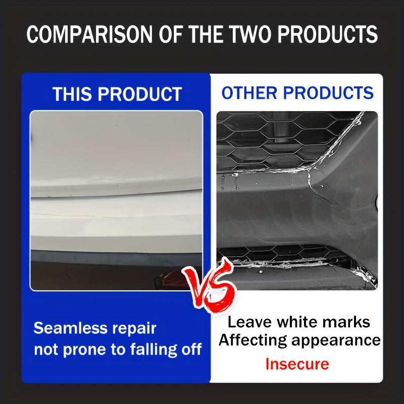 KJM Heavy-Duty Plastic Adhesive Glue Suitable for Car Bumper Repair, Liquid Bonding Agent for Auto Body Parts, Crack Fix & Resin Glue for Plastic Panel Fix, DIY Vehicle Maintenance, Compatible for Bumper, Mirror Base & Panel