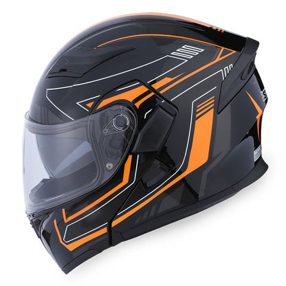 MOTORCYCLE MODULAR FULL FACE HELMET FLIP UP DUAL VISOR HELMET