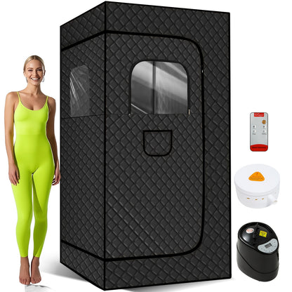 101.44oz Portable Steam Sauna Tent 1200W Steamer for Home Steam Spa, Indoor & Outdoor Upgraded Sauna Box Not Folding Chair, Portable Infrared Sauna, Sauna Accessories, Sauna for Home, Infrared Sauna Tent, Sauna Room
