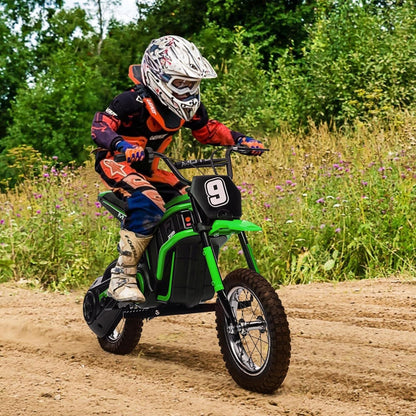24V Electric Kids Dirt Bike - 350w Powerful Motorcycle, 3 Speed Modes Up to 14.29MPH, Off-Road Motocross Bike Gift for Ages 8-12, No.9, Christmas Gift Birthday Gift for Kids Boys Girls, Christmas Decoration