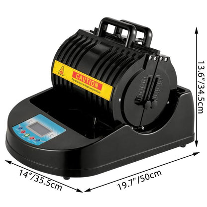 1300W Mug Heat Press Machine | 110V Black Sublimation Heat Press for Transferring Pictures on 11oz Mugs, Glasses, and Cups with Digital Control Display