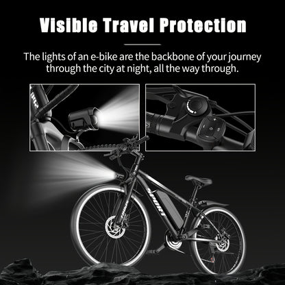 This 26-Inch Electric Bike Features a 48V 10AH Removable Battery, a Peak Power Motor of 749W, a Range of Up to 45 Miles, a Maximum Speed of 24MPH, And 7-Speed Settings for Smoother Rides. It Makes a Perfect Gift Option.