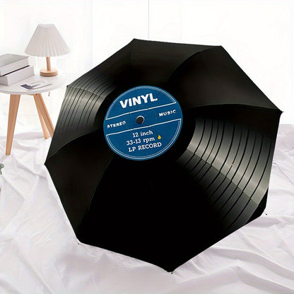 VINYL STEREO MUSIC 12 inch 33-1/3 rpm LP RECORD A folding umbrella with 8 iron ribs and a plastic handle, automatic opening and closing, portable and foldable for, suitable for shopping, travel, and daily use. A097