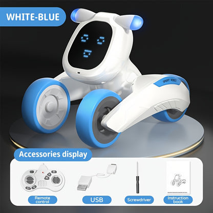 Robot Dog Toy With Face Expression & Lights, Smart Interactive Talking Robot Toys With Voice Control, Touch Sensing, Recording, Singing & Dancing, RC Robot Pet - For Girls & Boys - Perfect Christmas & Birthday Gift