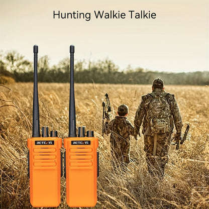 Retevis RT29 Two Way Radios Long Range, Heavy Duty 2 Way Radio for Adults, Professional Walkie Talkies with Mic, VOX, Emergency Alarm, for Survive Adventure Hunting(2 Pack)