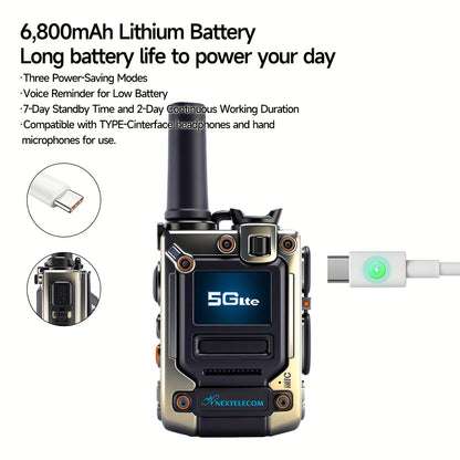 K300S Global Long Range Walkie Talkie Via Cellular Network Sim Card No Monthly Fee Us Coverage Truckers Construction Hotels Use Camping Hunting Adults Poc Two Way Radios Rechargeable