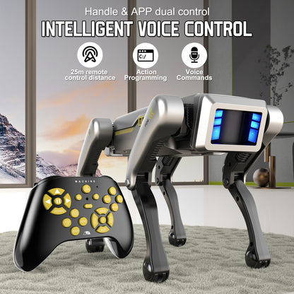 Intelligent Robot Dog - Remote Control, Special Effects Robot Dog, Dancing, Multi-Functional, Intelligent Programming Companion Toy Christmas gift New Robot Dog, Wireless Remote Control Dog, AI Voice Control Can Be Connected