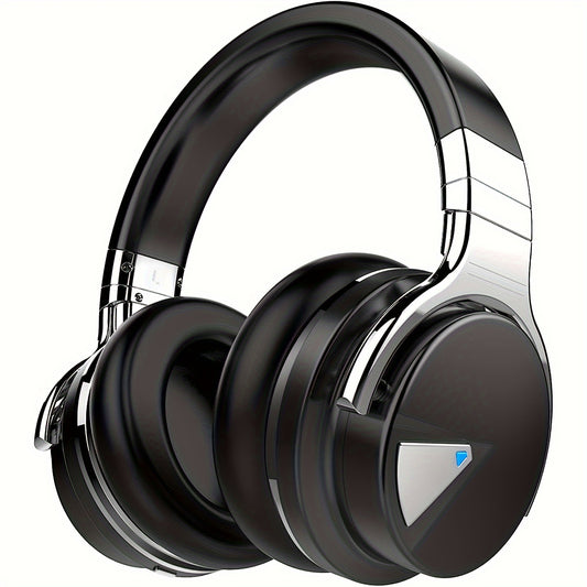 Active Noise Cancelling Wireless Headphones, 30H Playtime, with Microphone, Deep Bass, 30 Hours Playtime