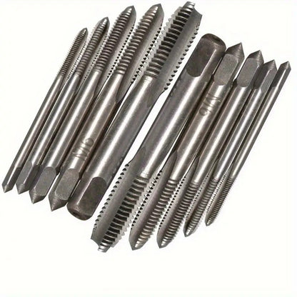 5pcs Stainless Steel Tap and Die Set with Chrome-Plated Wrench - Precision Thread Cutting Tools for Metalworking and Gear Repair, Ideal for Projects, Metalworking Tools|Sleek Metallic Finish|Durable Construction, Metalworking