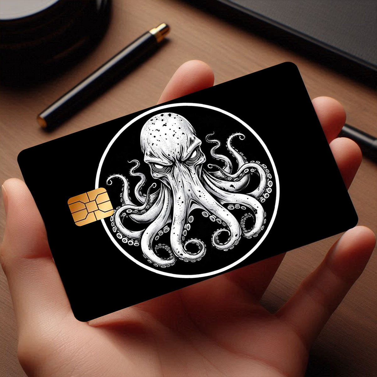 Simple Octopus Pattern Sticker Set, Durable Privacy Stickers Made of PVC Material, Suitable for Credit Cards, Transit Cards, Debit Cards, Keys, and More Uses, Protects Bank Cards, Ideal as Party Favors and Holiday Gifts