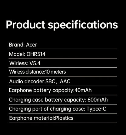 TWS Wireless Headphones, Noise Cancelling In-Ear Design, Lightweight Touch Control Long Battery Life HIFI Sound, Compatible with iOS/Android, Ideal Gift for Calls Sports & Running