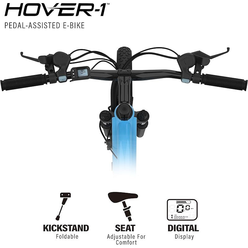 Hover-1 Instinct Electric Bike with 350W Motor, 18 mph Max Speed, 26” Tires, and 40 Miles of Range E Bike for Adults & Teens
