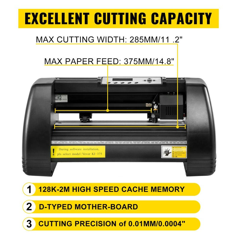 Quality Assurance VEVOR Digital Clamshell 15" X 15" 38 X 38cm Heat Transfer Press + 14 Inch Vinyl Cutter Machine Kit Software Flash Sale