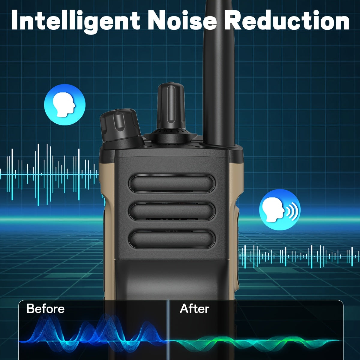 BAOFENG UV-32 10W GPS Ham Radio with APP Programming, NOAA Weather Alert, 2500mAh USB-C Rechargeable Battery, 400-520MHz Long Range Handheld Two-Way Radio for Hunting Fishing Outdoor Adventures, Ergonomic Design, High Quality