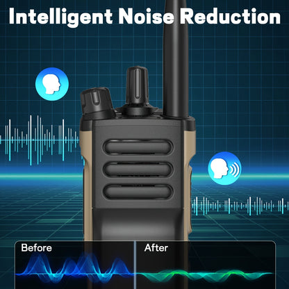 BAOFENG UV-32 10W GPS Ham Radio with APP Programming, NOAA Weather Alert, 2500mAh USB-C Rechargeable Battery, 400-520MHz Long Range Handheld Two-Way Radio for Hunting Fishing Outdoor Adventures, Ergonomic Design, High Quality