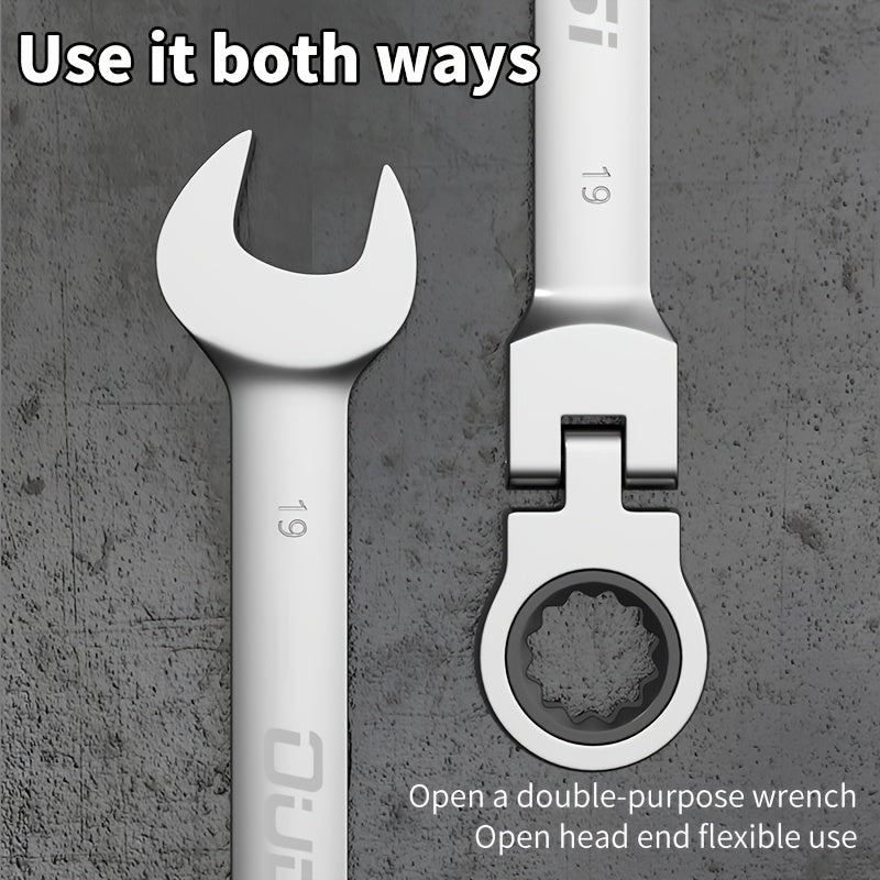 6-14pcs Professional Adjustable Ratchet Wrench Set With Storage Bag -6-24mm Durable CR-V Telescopic Head Socket Wrench Set, Suitable For Automobile, Home And Bicycle Maintenance-compact Heavy Machinery Tools.