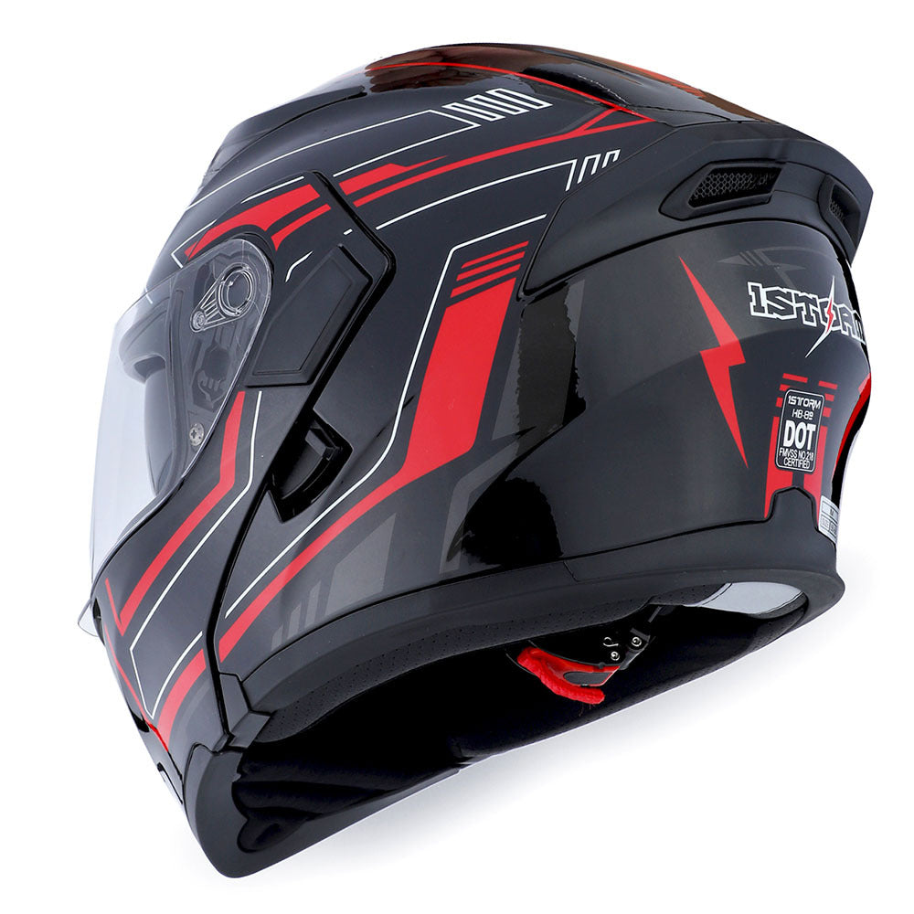MOTORCYCLE MODULAR FULL FACE HELMET FLIP UP DUAL VISOR HELMET