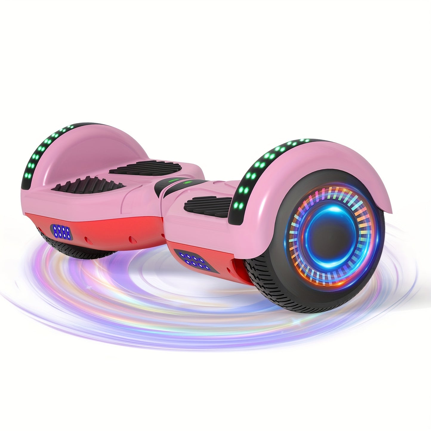 6.5" Hoverboard for Kids, LED Lights, Self-Balance Technology, Music Player, Gift for Children, Teenagers And Adults, Maximum Speed Up to 7.5mph, Maximum Range Of 7.5 Miles, 300W, Fun Ride, Urban Commuting, Sleek Design, Mode
