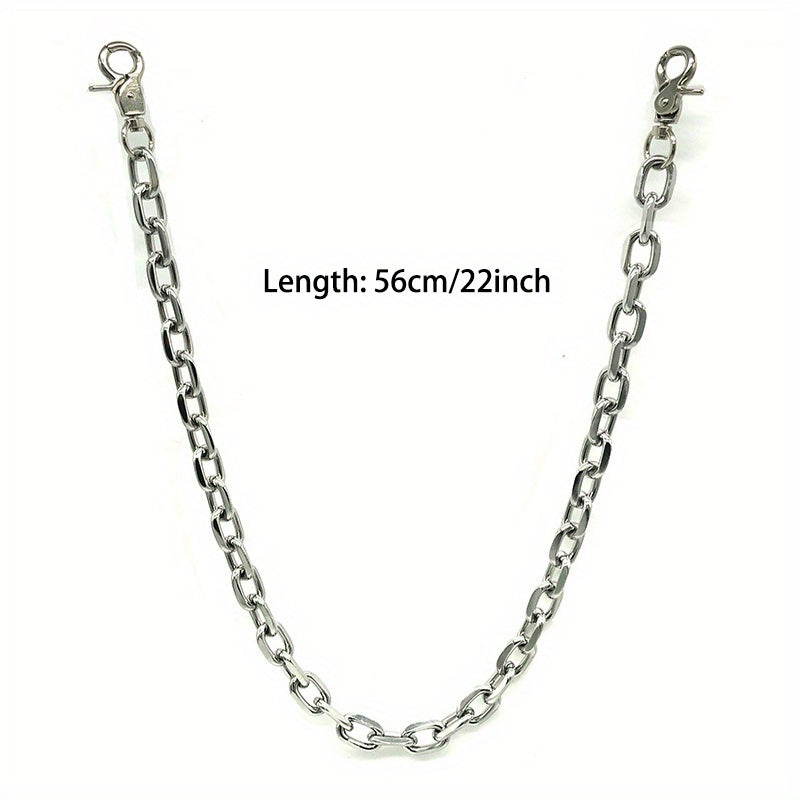 Punk Belt | Aluminum Chain, Fashionable Unplated Metal, Key Chain, Pants Chain for Men